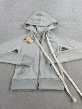 Body by Raven Tracy Hoodie Womens XS Heather Gray Essentials Zip Sweatshirt NEW